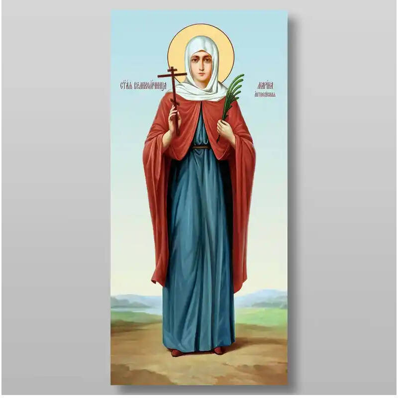 Σετ των 2 Εικόνα Ορθοδοξίας με περίγραμμα χρυσό σε ξύλο Φλαμουρίας  με  βάση Αγίας Μαρίνας Χειροποίητη Ελληνορθόδοξη , Κρεμαστή πλάκα βυζαντινής τέχνης, χριστιανική τέχνη Διάσταση 15x11 cm (5,9 x 4,3 ίντσες) INTRAEK-2894