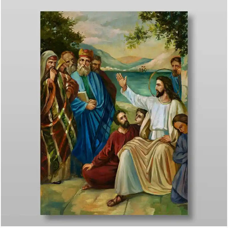 Σετ των 2 Εικόνα Ορθοδοξίας με περίγραμμα χρυσό σε ξύλο Φλαμουρίας  με  βάση Αγαπήστε τον πλησίον σας Χειροποίητη Ελληνορθόδοξη , Κρεμαστή πλάκα βυζαντινής τέχνης, χριστιανική τέχνη Διάσταση 15x11 cm (5,9 x 4,3 ίντσες) INTRAEK-2887