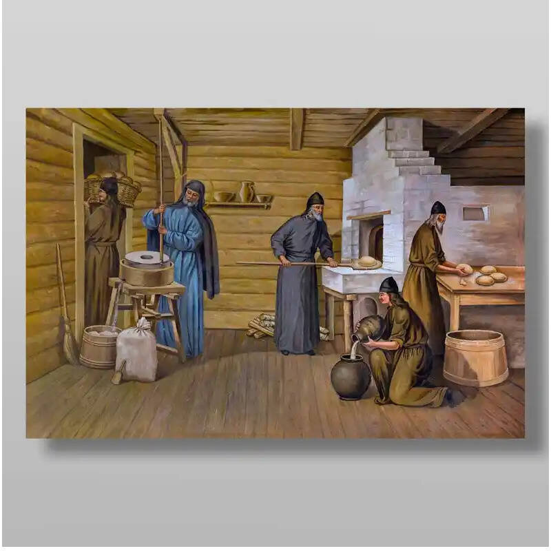 Σετ των 2 Εικόνα Ορθοδοξίας με περίγραμμα χρυσό σε ξύλο Φλαμουρίας  με  βάση Monastery Bakery Χειροποίητη Ελληνορθόδοξη , Κρεμαστή πλάκα βυζαντινής τέχνης, χριστιανική τέχνη Διάσταση 15x11 cm (5,9 x 4,3 ίντσες) INTRAEK-2868