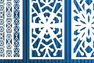 Σετ των 2 Intra απο ξύλο plywood 3mm-4mm πάχος - Διακοσμητικό πάνελ κοπής με λέιζερ διακόσμηση τοίχου Δίασταση 30x20 cm INTRAFABR-70776688