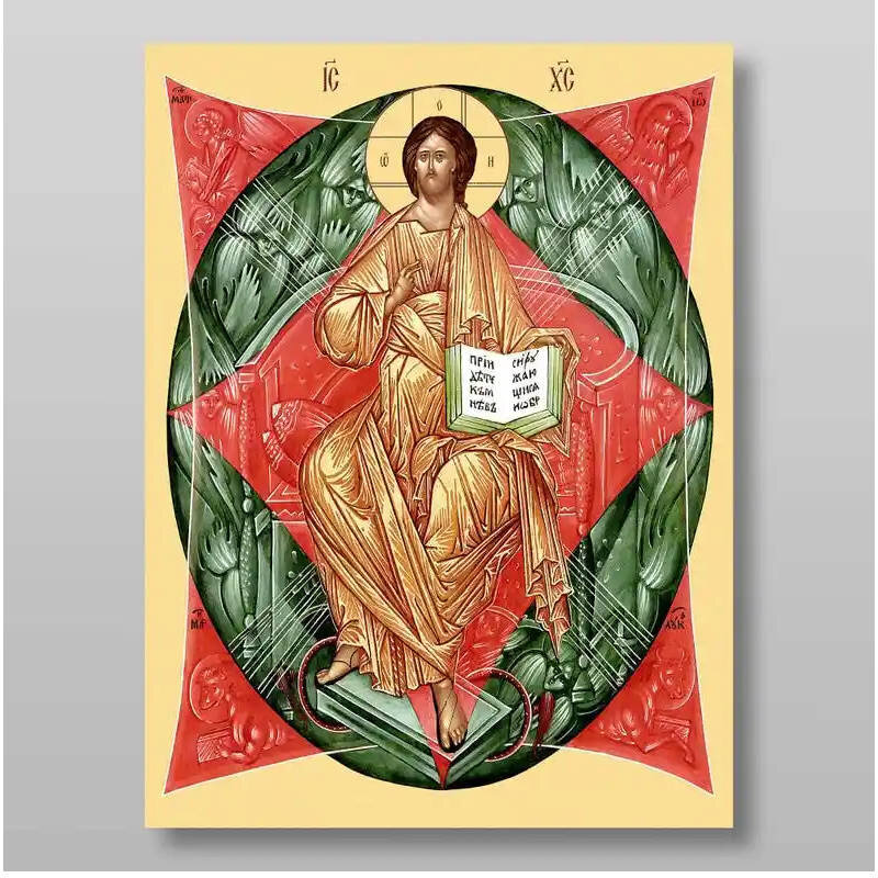 Εικόνα Ορθοδοξίας με περίγραμμα χρυσό σε ξύλο Φλαμουρίας  με  βάση King of Glory Χειροποίητη Ελληνορθόδοξη , Κρεμαστή πλάκα βυζαντινής τέχνης, χριστιανική τέχνη Διάσταση 10x7 cm (3,9 x 2,8 ίντσες) INTRAEK-7731