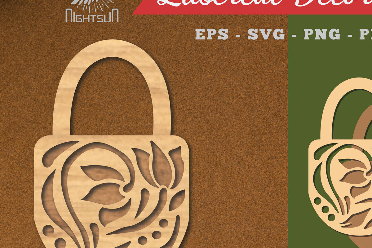 Σετ των 2 Intra απο ξύλο plywood 3mm-4mm πάχος - Διακοσμητική Κλειδαριά Διακόσμηση κοπής με λέιζερ 2 Δίασταση 20x20 cm INTRAFABR-116922832