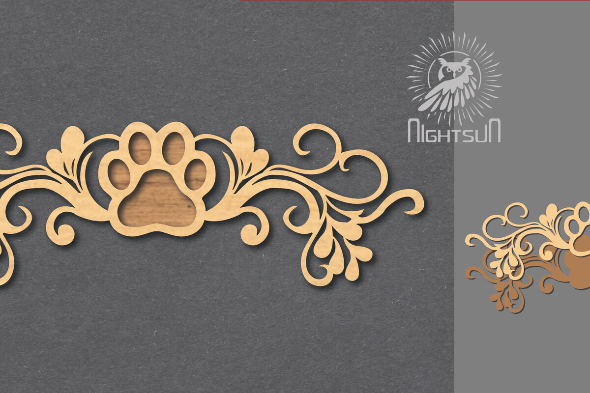 Σετ των 2 Intra απο ξύλο plywood 3mm-4mm πάχος - Διακοσμητική διακόσμηση κοπής με λέιζερ ποδιών 1 Δίασταση 20x20 cm INTRAFABR-116227873