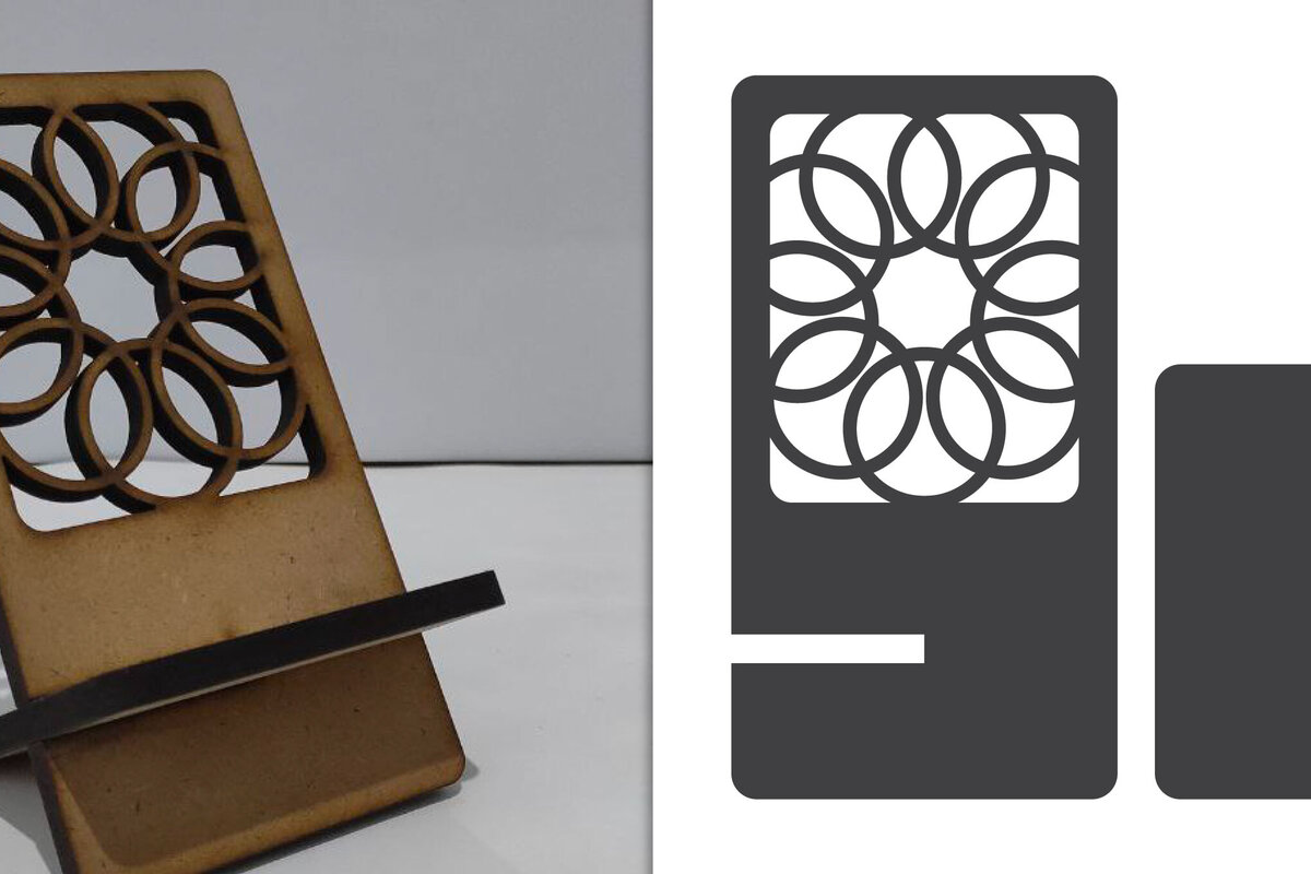 Intra απο ξύλο plywood 3mm-4mm πάχος - Διακοσμητική θήκη τηλεφώνου Lasercut Δίασταση 30x20 cm INTRAFABR-115984341