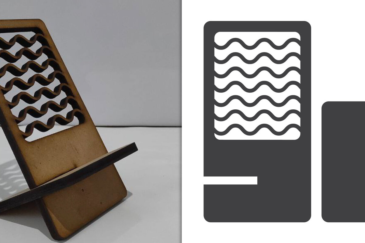 Intra απο ξύλο plywood 3mm-4mm πάχος - Διακοσμητική θήκη τηλεφώνου Lasercut Δίασταση 30x20 cm INTRAFABR-115984403