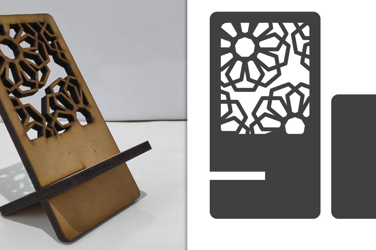 Intra απο ξύλο plywood 3mm-4mm πάχος - Διακοσμητική θήκη τηλεφώνου Lasercut Δίασταση 30x20 cm INTRAFABR-115984293