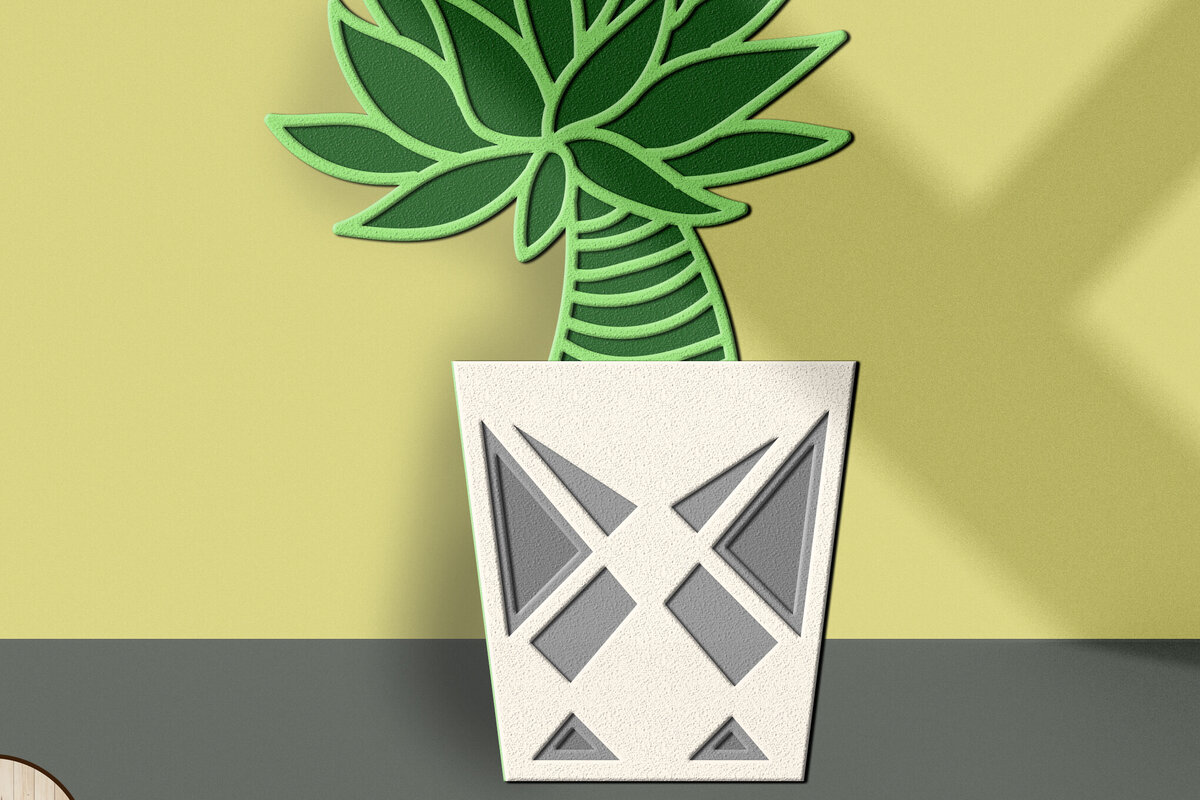 Σετ των 3 Intra απο ξύλο plywood 3mm-4mm πάχος - Διακοσμητικό παχύφυτο, Πολυστρωματικό  Δίασταση 3x5 cm INTRAFABR-100579151