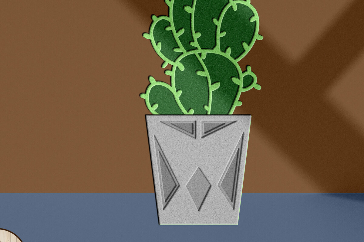 Σετ των 3 Intra απο ξύλο plywood 3mm-4mm πάχος - Διακοσμητικό πρότυπο παχύφυτου,  Δίασταση 3x5 cm INTRAFABR-100718964