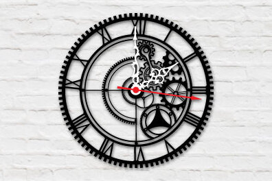 Σετ των 3 Intra απο ξύλο plywood 3mm-4mm πάχος - Διακοσμητικό ρολόι τοίχου κομμένο  με λέιζερ Δίασταση 20x20 cm INTRAFABR-28892229