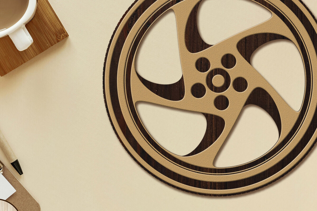 Σετ των 3 Intra απο ξύλο plywood 3mm-4mm πάχος - Διακοσμητικός Ξυλοκόψιμο Σουβέρ  Δίασταση 4x4 cm INTRAFABR-101711821