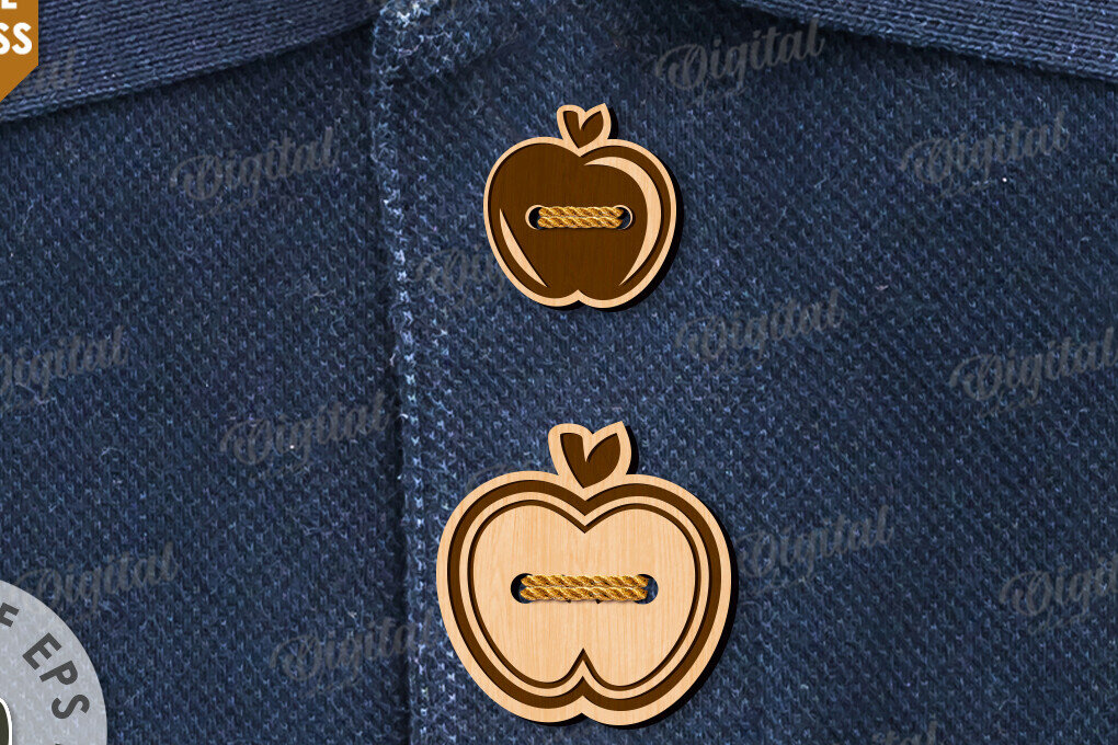 Intra απο ξύλο plywood 3mm-4mm πάχος - Διακοσμητικά Ξύλινα Κουμπιά Κοπή Laser Δίασταση 30x20 cm INTRAFABR-113842959