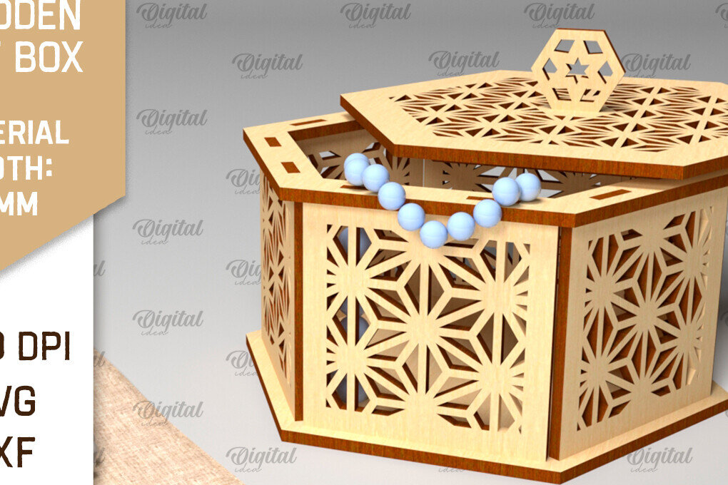 Σετ των 2 Intra απο ξύλο plywood 3mm-4mm πάχος - Διακοσμητικό Ξύλινο Κουτί Δώρου Κοπή Laser Δίασταση 15x15 cm INTRAFABR-97006937