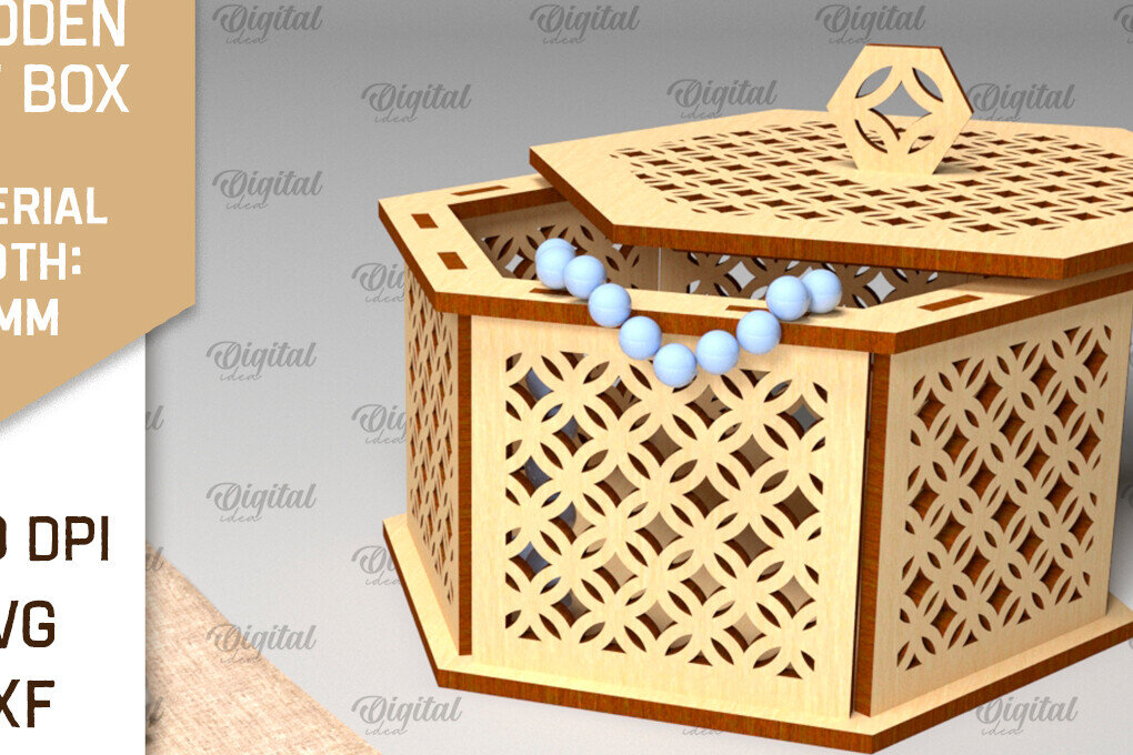 Σετ των 3 Intra απο ξύλο plywood 3mm-4mm πάχος - Διακοσμητικό Ξύλινο Κουτί Δώρου Κοπή Laser Δίασταση 15x15 cm INTRAFABR-97007697