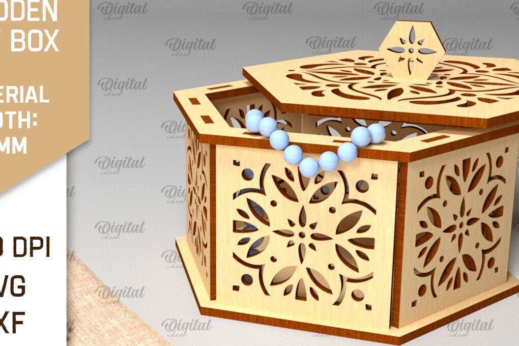 Σετ των 2 Intra απο ξύλο plywood 3mm-4mm πάχος - Διακοσμητικό Ξύλινο Κουτί Δώρου Κοπή Laser Δίασταση 15x15 cm INTRAFABR-97007952