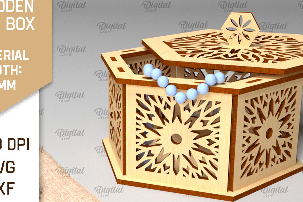 Σετ των 3 Intra απο ξύλο plywood 3mm-4mm πάχος - Διακοσμητικό Ξύλινο Κουτί Δώρου Κοπή Laser Δίασταση 15x15 cm INTRAFABR-97007981