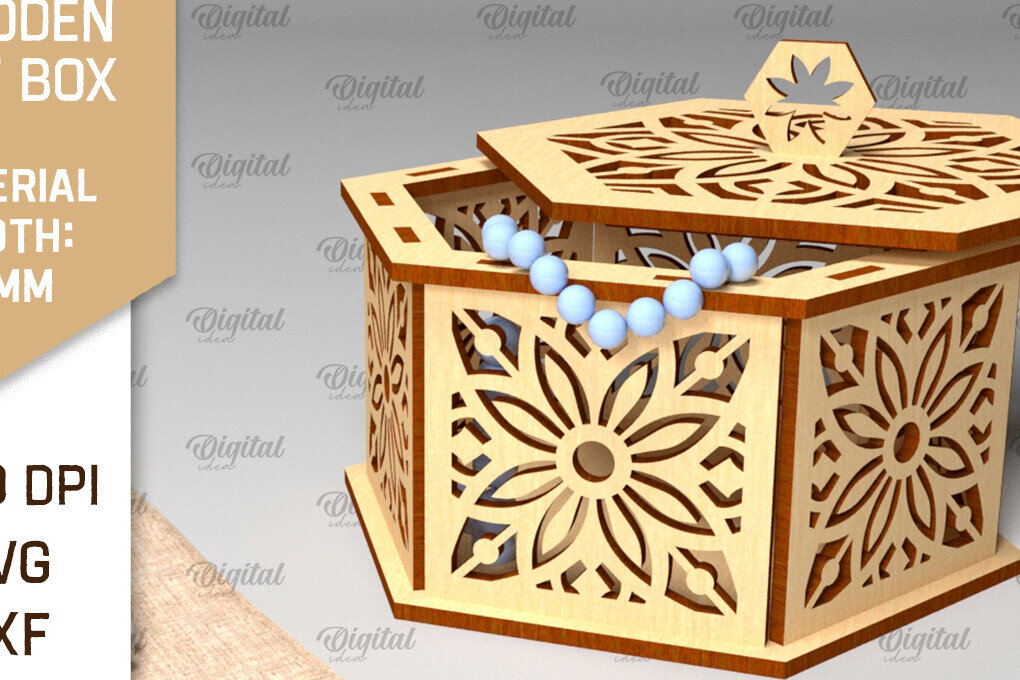 Σετ των 3 Intra απο ξύλο plywood 3mm-4mm πάχος - Διακοσμητικό Ξύλινο Κουτί Δώρου Κοπή Laser Δίασταση 15x15 cm INTRAFABR-97008138