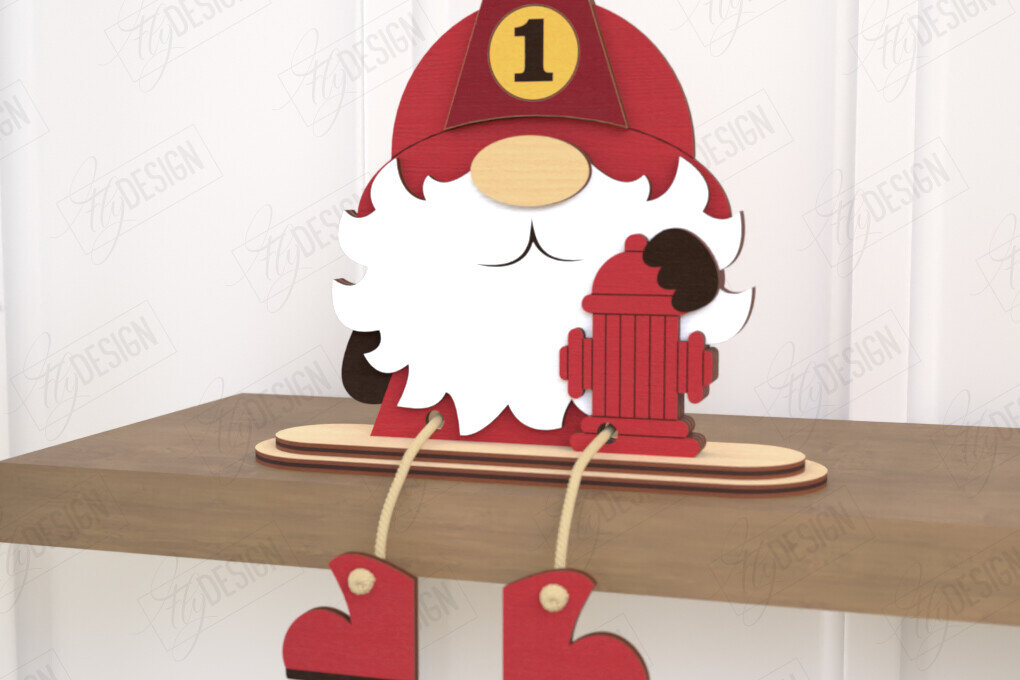 Σετ των 2 Intra απο ξύλο plywood 3mm-4mm πάχος - Διακοσμητικό Ξύλινο Gnome |Καθιστό Ειδώλιο Δίασταση 20x20 cm INTRAFABR-120416043