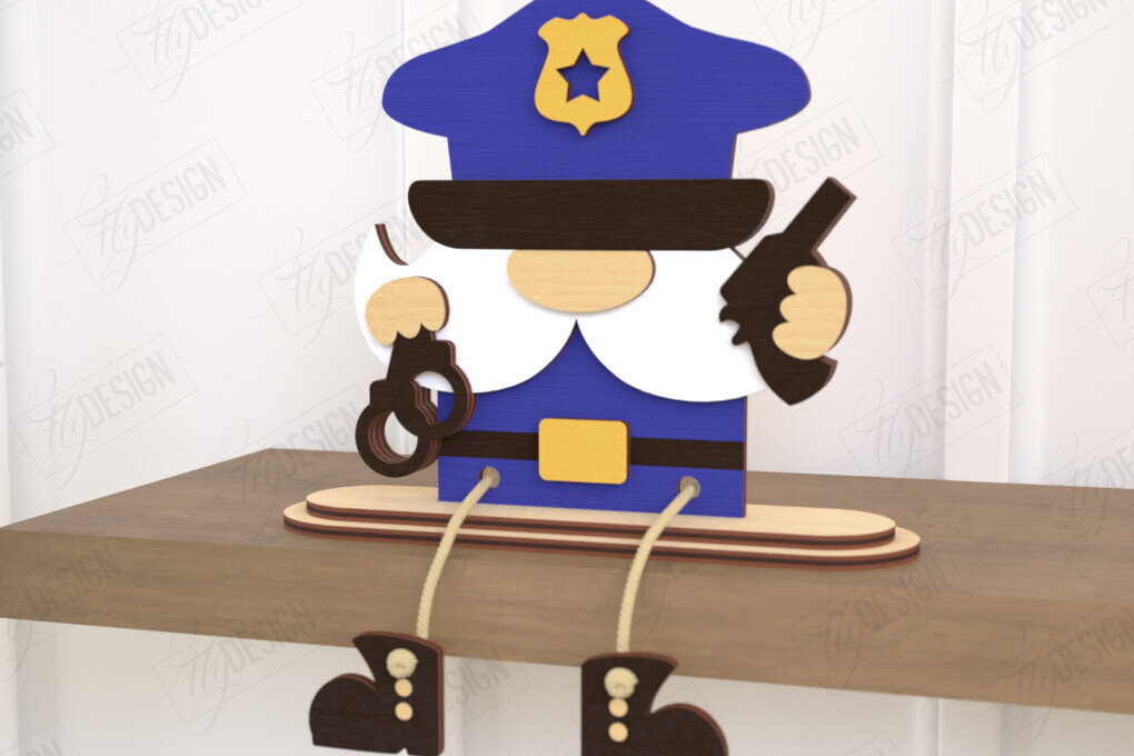 Σετ των 2 Intra απο ξύλο plywood 3mm-4mm πάχος - Διακοσμητικό Ξύλινο Gnome |Καθιστό Ειδώλιο Δίασταση 20x20 cm INTRAFABR-120416047