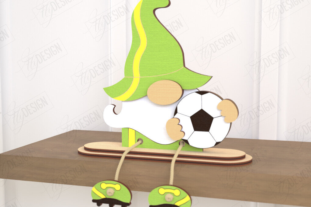 Σετ των 2 Intra απο ξύλο plywood 3mm-4mm πάχος - Διακοσμητικό Ξύλινο Gnome |Καθιστό Ειδώλιο Δίασταση 20x20 cm INTRAFABR-120416049