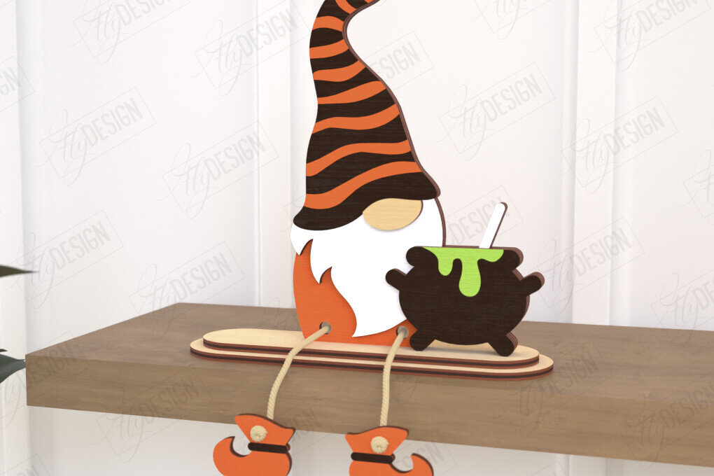 Intra απο ξύλο plywood 3mm-4mm πάχος - Διακοσμητικό Ξύλινο Gnome |Καθιστό Ειδώλιο Δίασταση 20x20 cm INTRAFABR-120416052