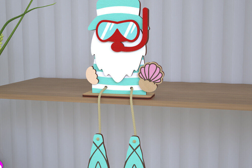 Σετ των 2 Intra απο ξύλο plywood 3mm-4mm πάχος - Διακοσμητικό Ξύλινο Gnome |Καθιστό Ειδώλιο Δίασταση 20x20 cm INTRAFABR-113988224