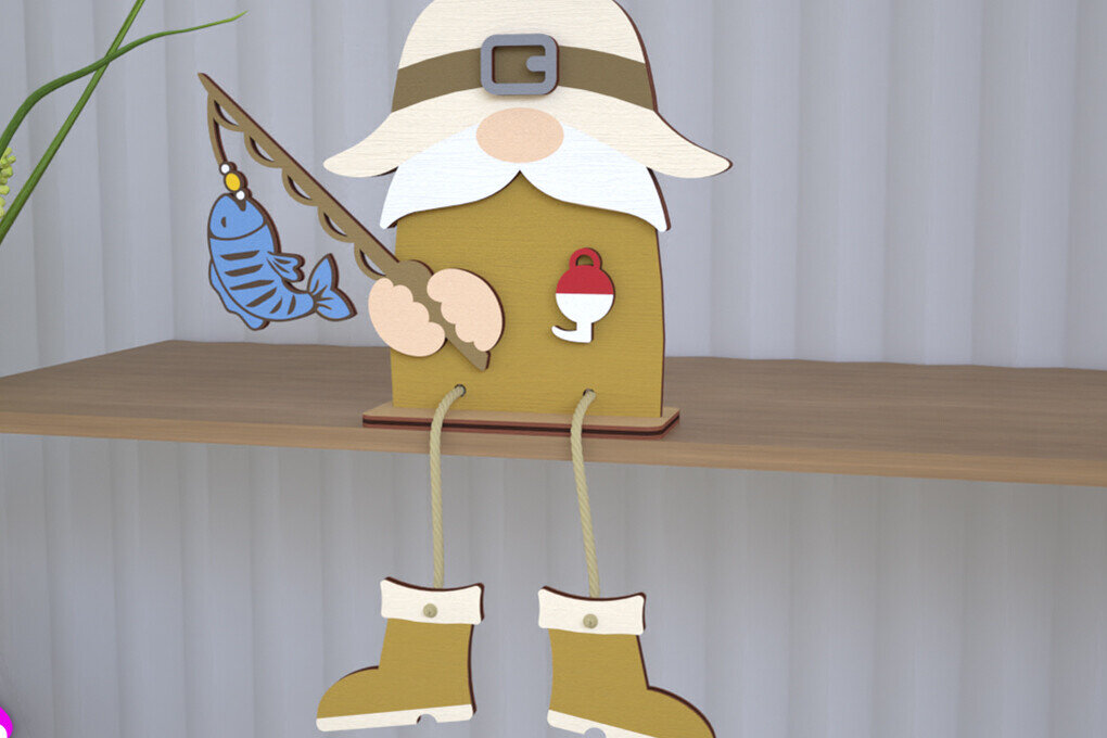 Σετ των 2 Intra απο ξύλο plywood 3mm-4mm πάχος - Διακοσμητικό Ξύλινο Gnome |Καθιστό Ειδώλιο Δίασταση 20x20 cm INTRAFABR-113988209