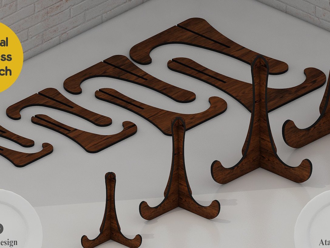 Intra απο ξύλο plywood 3mm-4mm πάχος - Διακοσμητικό Ξύλινο Πιάτο Σταντ / Οθόνη Δίασταση 30x20 cm INTRAFABR-42956453