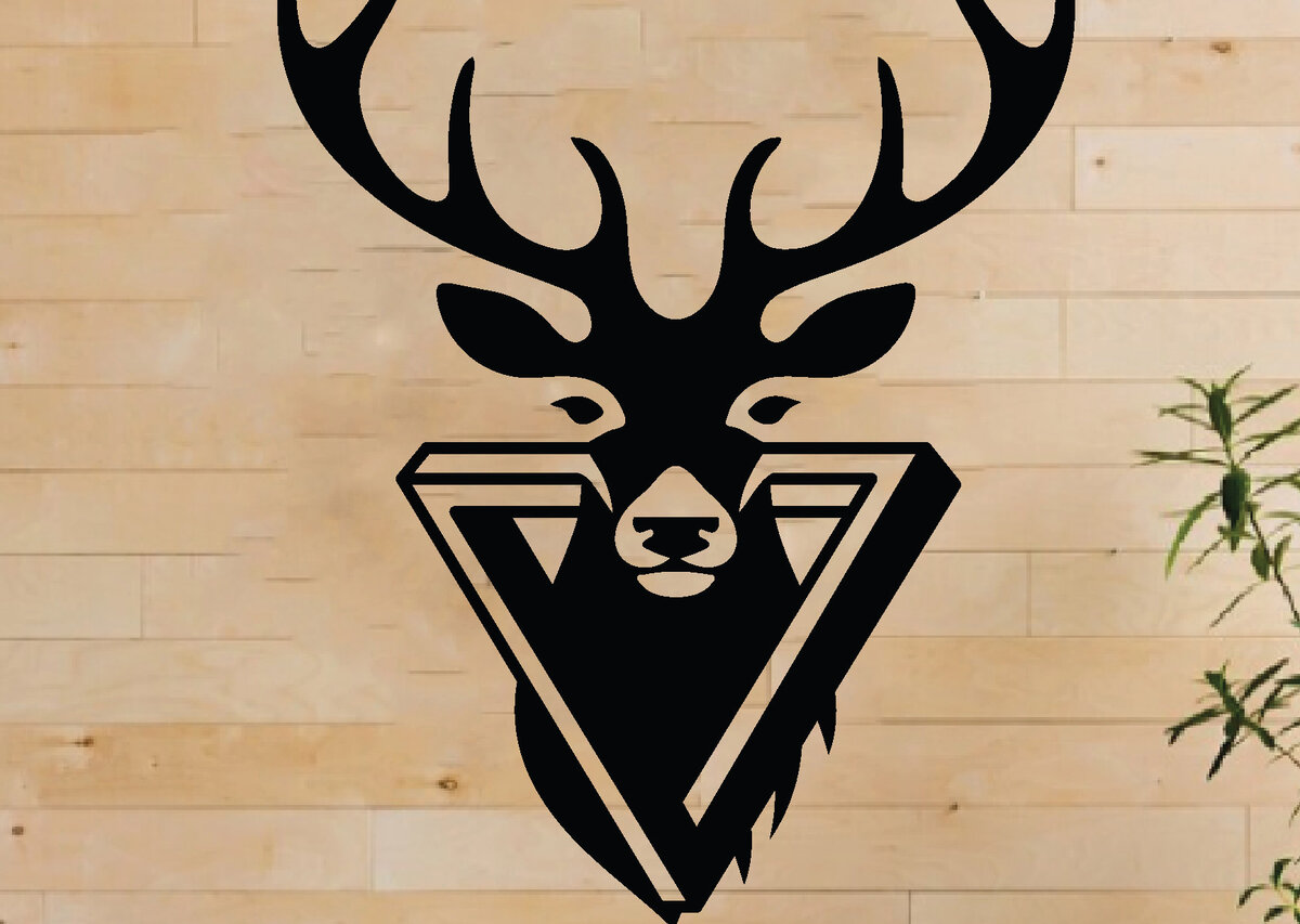 Intra απο ξύλο plywood 3mm-4mm πάχος -  κοπής λέιζερ κυνηγιού ελαφιού, διακόσμηση τοίχου Δίασταση 40x50 cm INTRAFABR-62968156