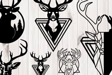 Intra απο ξύλο plywood 3mm-4mm πάχος - Κυνήγι ελαφιών Μεταλλικές επιγραφές Επιγραφές λέιζερ Δίασταση 40x50 cm INTRAFABR-97384995