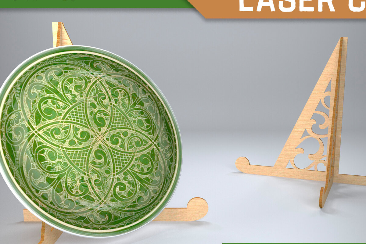 Intra απο ξύλο plywood 3mm-4mm πάχος - Σχεδιασμός . Easel Stands Laser Cut Δίασταση 30x20 cm INTRAFABR-82462251