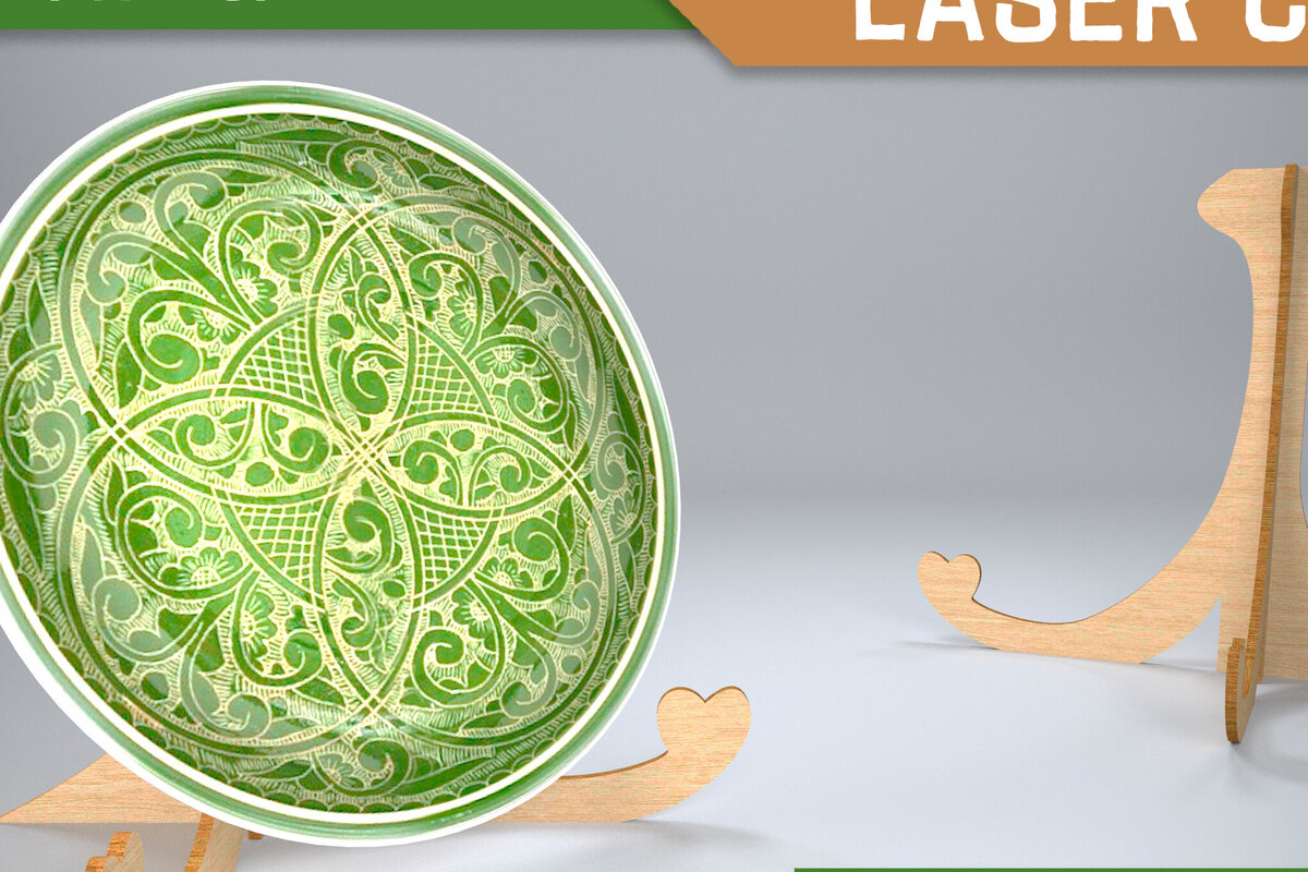 Intra απο ξύλο plywood 3mm-4mm πάχος - Σχεδιασμός . Easel Stands Laser Cut Δίασταση 30x20 cm INTRAFABR-82531782