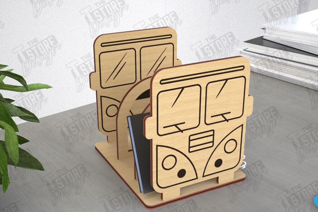 Intra απο ξύλο plywood 3mm-4mm πάχος - Οργανωτής γραφείου | Σχήμα λεωφορείου | Διοργανωτής Δίασταση 30x20 cm INTRAFABR-113932965