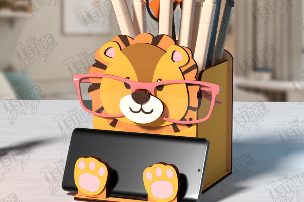 Intra απο ξύλο plywood 3mm-4mm πάχος - Desk Organizer Laser Cut | Θήκη γραφείου Δίασταση 30x20 cm INTRAFABR-123746883