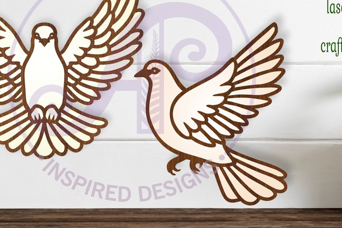 Intra απο ξύλο plywood 3mm-4mm πάχος - Λεπτομερής επιγραφή Dove Wall Art,   Δίασταση 40x50 cm INTRAFABR-112231332