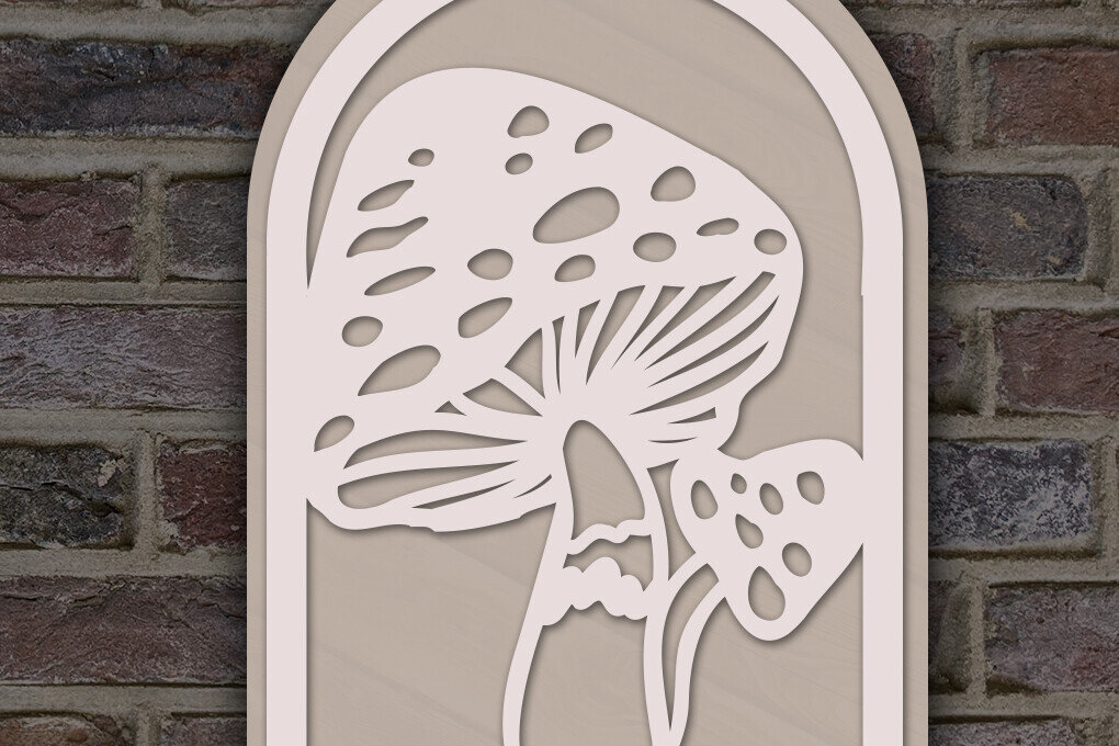 Intra απο ξύλο plywood 3mm-4mm πάχος - Αναλυτικά Fungi Layered  Δίασταση 20x20 cm INTRAFABR-120442985