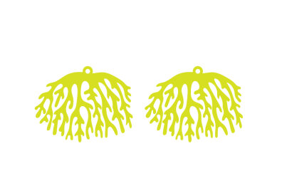 Σετ των 3 Intra απο ξύλο plywood 3mm-4mm πάχος - Λεπτομερές Sea Coral για σκουλαρίκια κοπής με λέιζερ Δίασταση 3x3 cm INTRAFABR-28896229