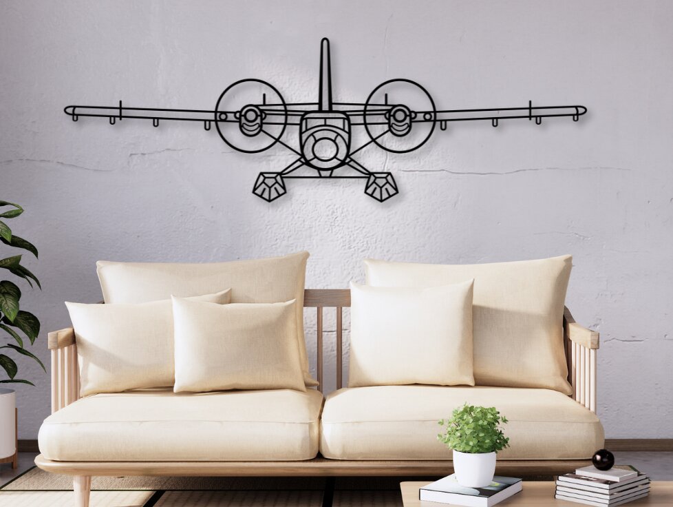 Σετ των 2 Intra απο ξύλο plywood 3mm-4mm πάχος - Αεροσκάφος DHC-6 Twin Otter Cut Laser Δίασταση 20x20 cm INTRAFABR-111886188