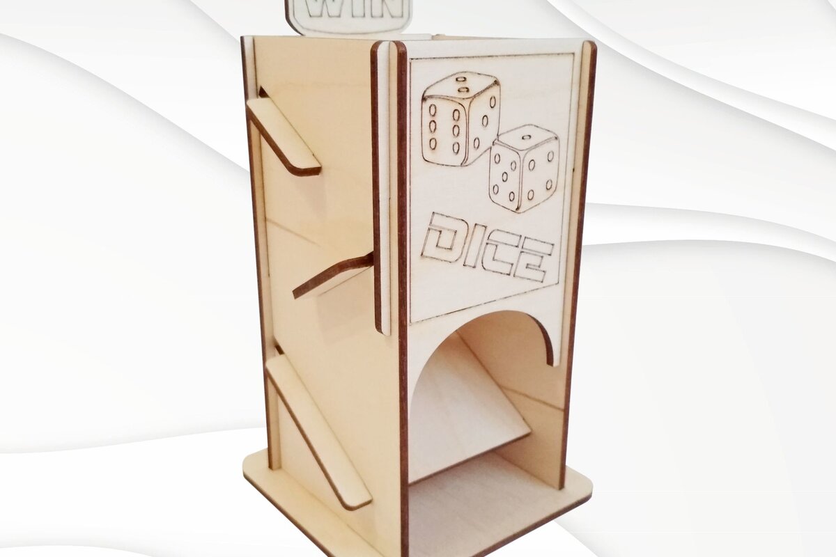 Intra απο ξύλο plywood 3mm-4mm πάχος - Πίνακας παιχνιδιών Dice Tower, Design Cut με λέιζερ Δίασταση 162x88 cm INTRAFABR-71355640