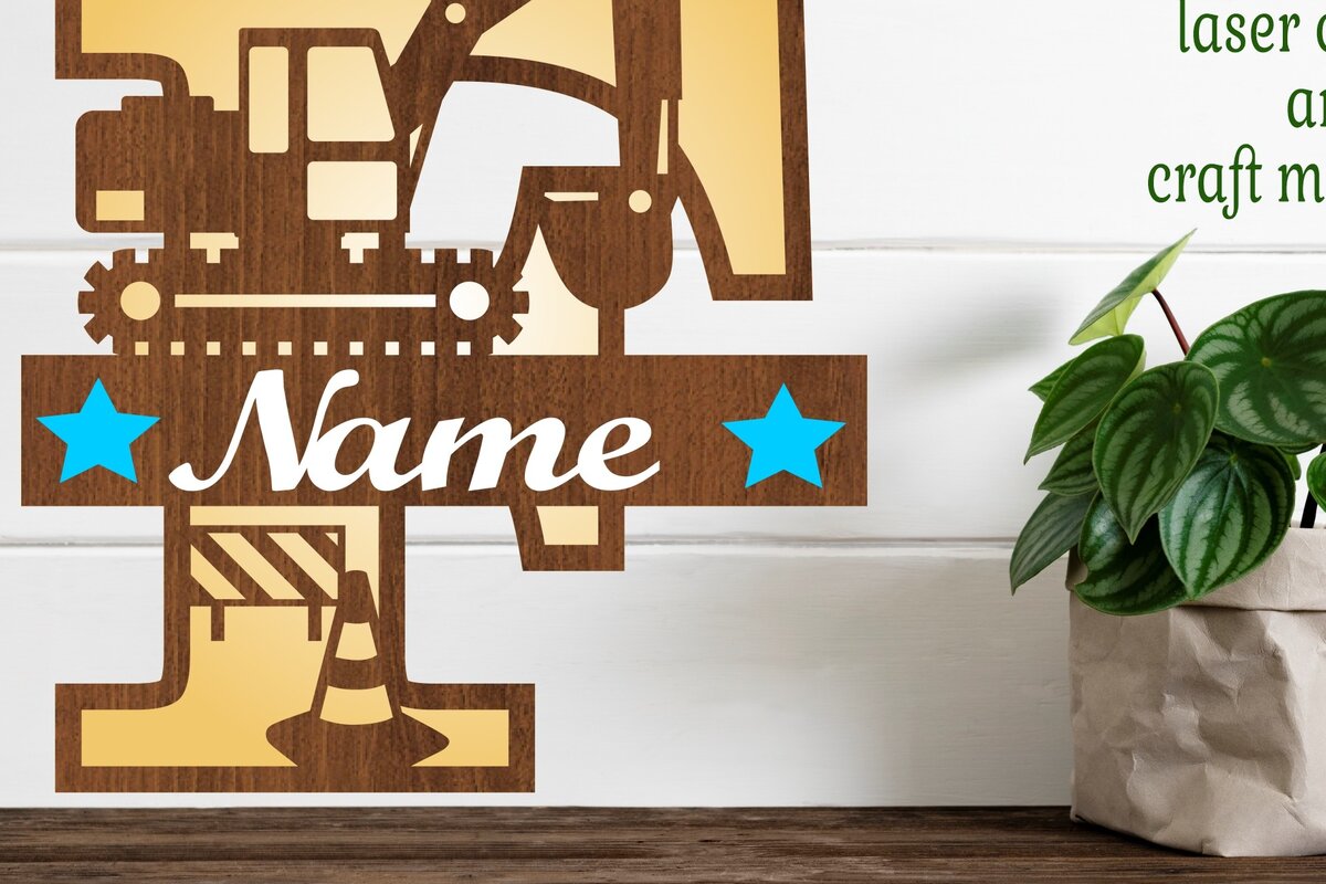 Intra απο ξύλο plywood 3mm-4mm πάχος - Digger Capital Monogram Letter F  Δίασταση 30x20 cm INTRAFABR-72627214