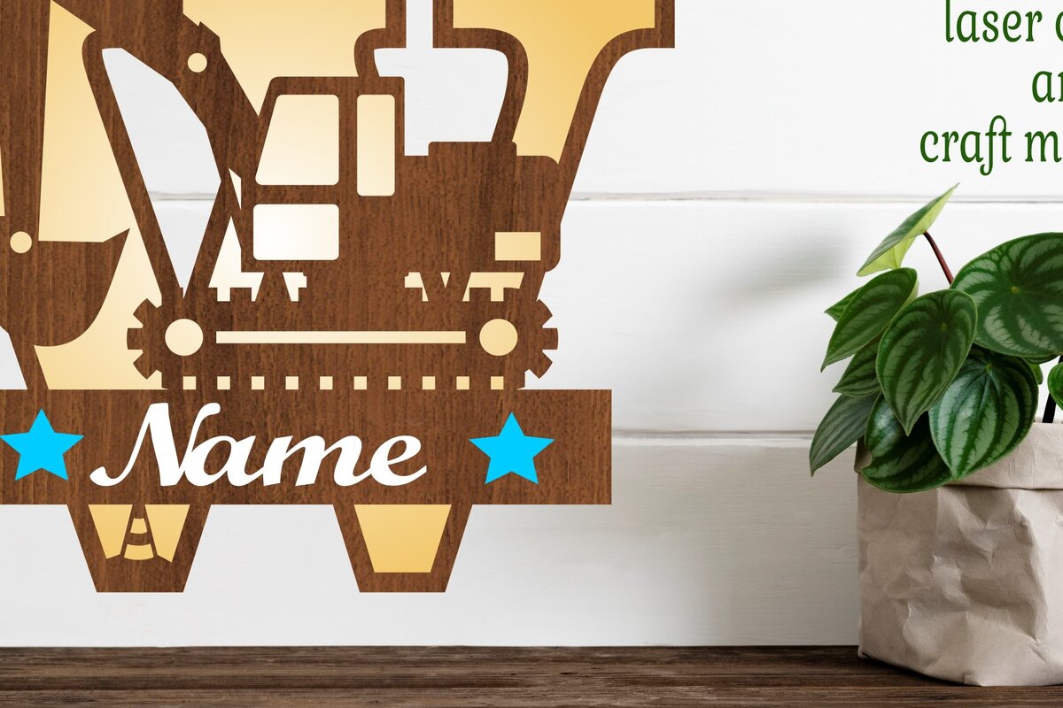 Intra απο ξύλο plywood 3mm-4mm πάχος - Digger Capital Monogram Letter W  Δίασταση 30x20 cm INTRAFABR-72627680