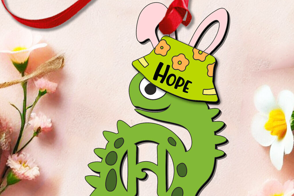 Σετ των 3 Intra απο ξύλο plywood 3mm-4mm πάχος - Dino Letter H Πασχαλινή Κρεμάστρα  Δίασταση 6x6 cm INTRAFABR-112217758