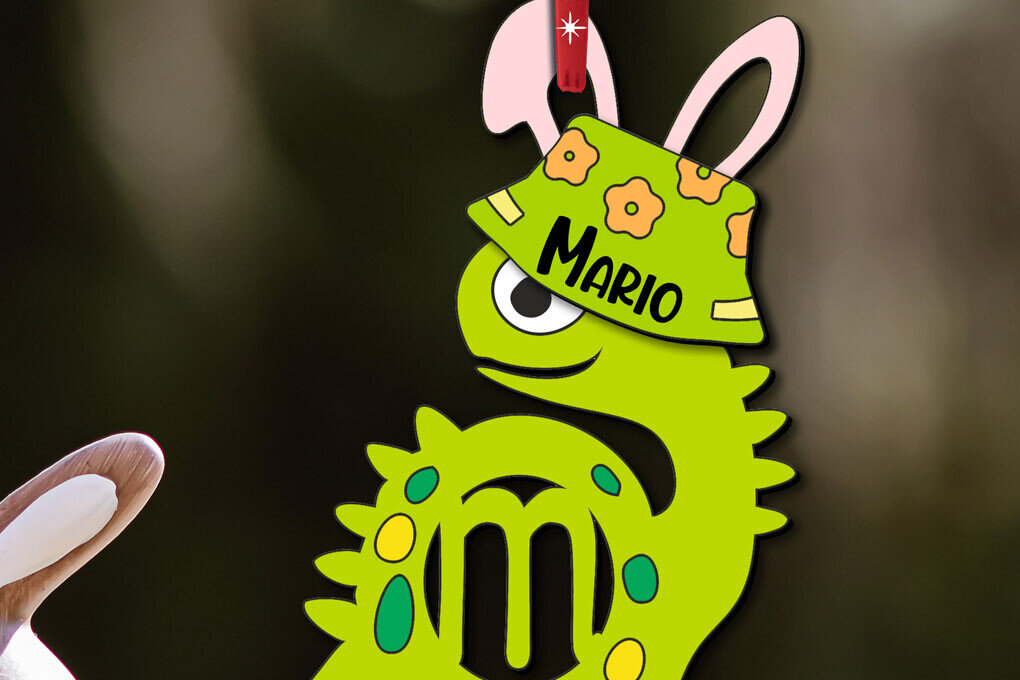 Σετ των 3 Intra απο ξύλο plywood 3mm-4mm πάχος - Dino Letter M Πασχαλινή Κρεμάστρα  Δίασταση 6x6 cm INTRAFABR-112234011