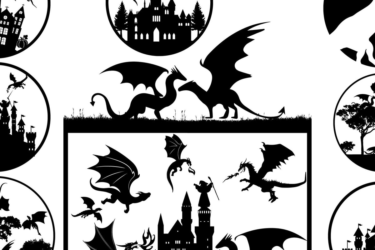 Σετ των 2 Intra απο ξύλο plywood 3mm-4mm πάχος -   Dinosaur and Halloween Δίασταση 15x15 cm INTRAFABR-36453346