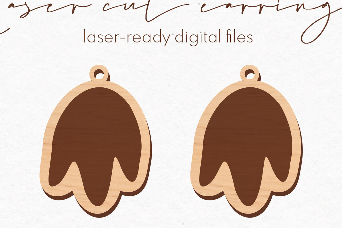 Σετ των 3 Intra απο ξύλο plywood 3mm-4mm πάχος - Σκουλαρίκια με ίχνος δεινοσαύρου |  Δίασταση 3x3 cm INTRAFABR-79055480