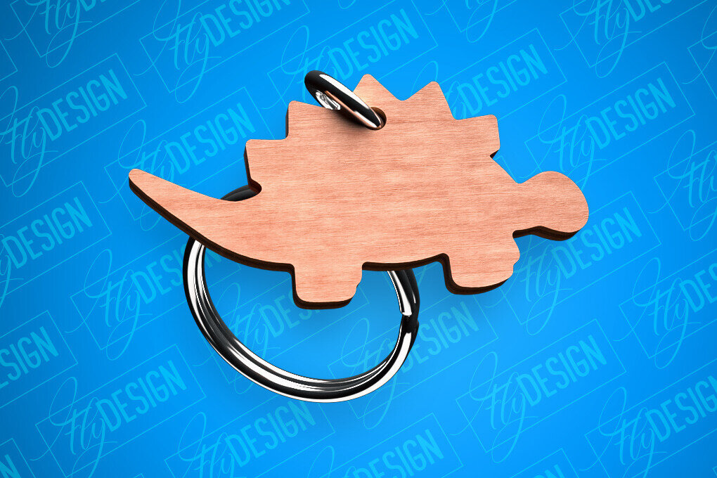 Σετ των 3 Intra απο ξύλο plywood 3mm-4mm πάχος - Μπρελόκ Dinosaur Shapes Laser Cut  Δίασταση 4x4 cm INTRAFABR-82326825