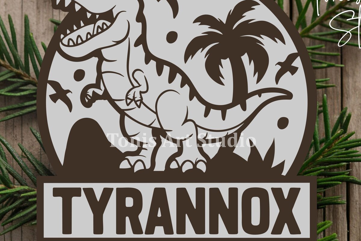 Intra απο ξύλο plywood 3mm-4mm πάχος - Σήμα ονόματος δεινοσαύρου , Laser δεινοσαύρων Δίασταση 40x50 cm INTRAFABR-116623538