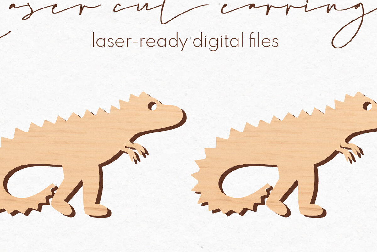 Σετ των 3 Intra απο ξύλο plywood 3mm-4mm πάχος - Σκουλαρίκια Dinosaur Silhouette |  Δίασταση 3x3 cm INTRAFABR-70853910