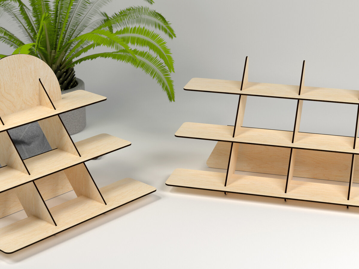 Σετ των 3 Intra απο ξύλο plywood 3mm-4mm πάχος - Πακέτο βάσης οθόνης Δίασταση 4x4 cm INTRAFABR-27408112