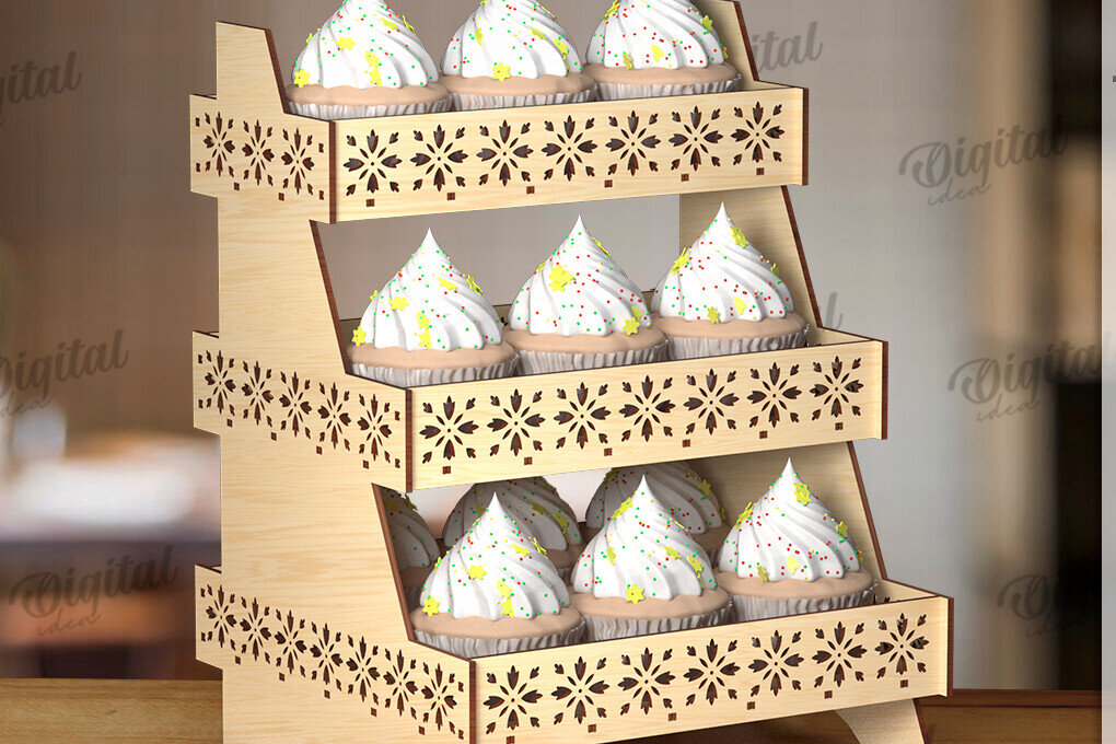 Intra απο ξύλο plywood 3mm-4mm πάχος -  βάσης οθόνης. Ξύλινο σταντ Δίασταση 30x20 cm INTRAFABR-123031983