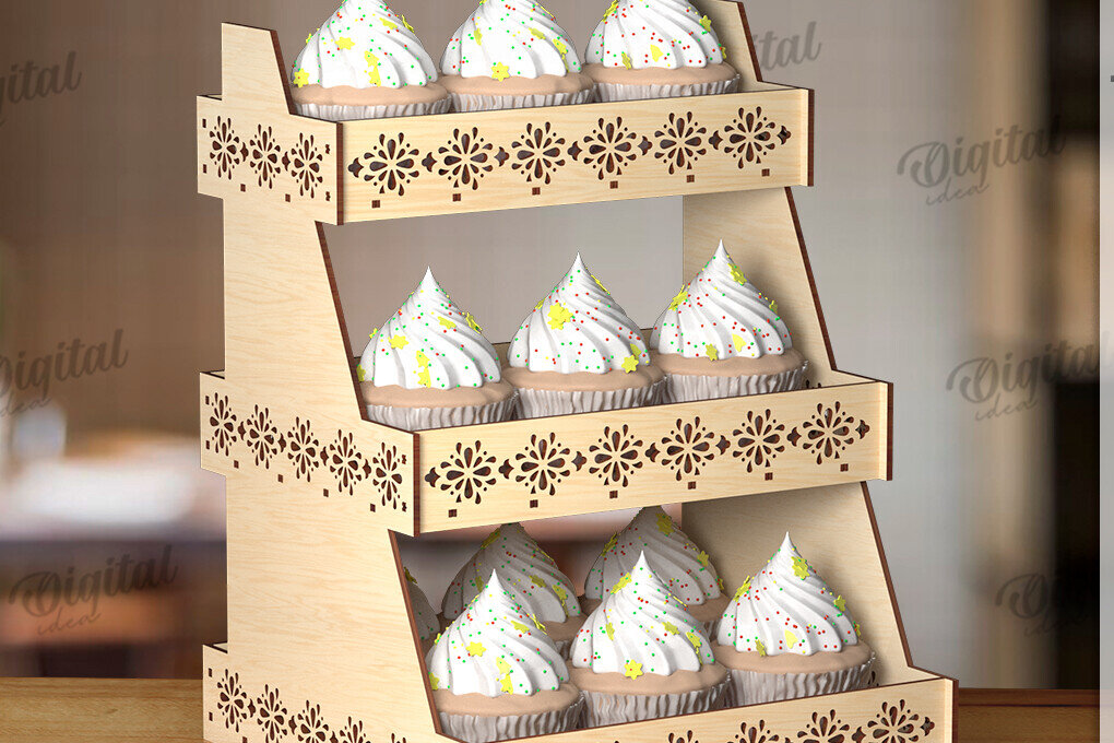 Intra απο ξύλο plywood 3mm-4mm πάχος -  βάσης οθόνης. Ξύλινο σταντ Δίασταση 30x20 cm INTRAFABR-123032145